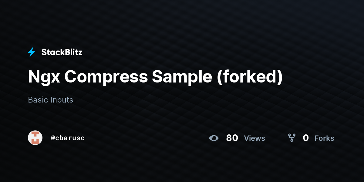 Ngx Compress Sample (forked) - StackBlitz