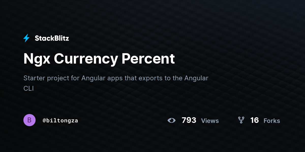 Ngx Currency Percent - StackBlitz