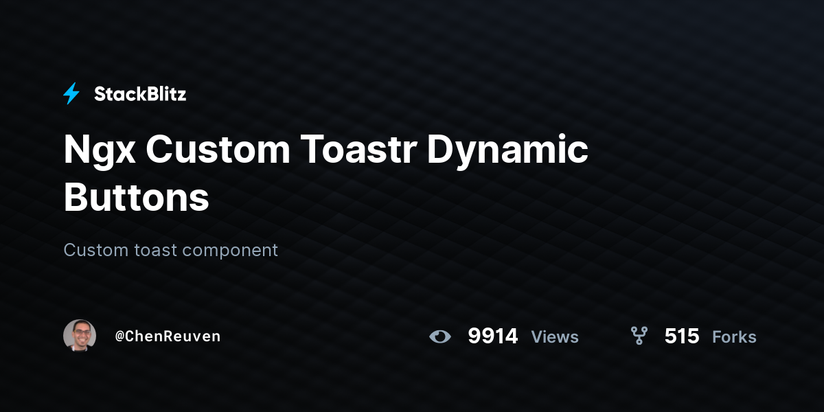 Ngx Custom Toastr Dynamic Buttons - StackBlitz