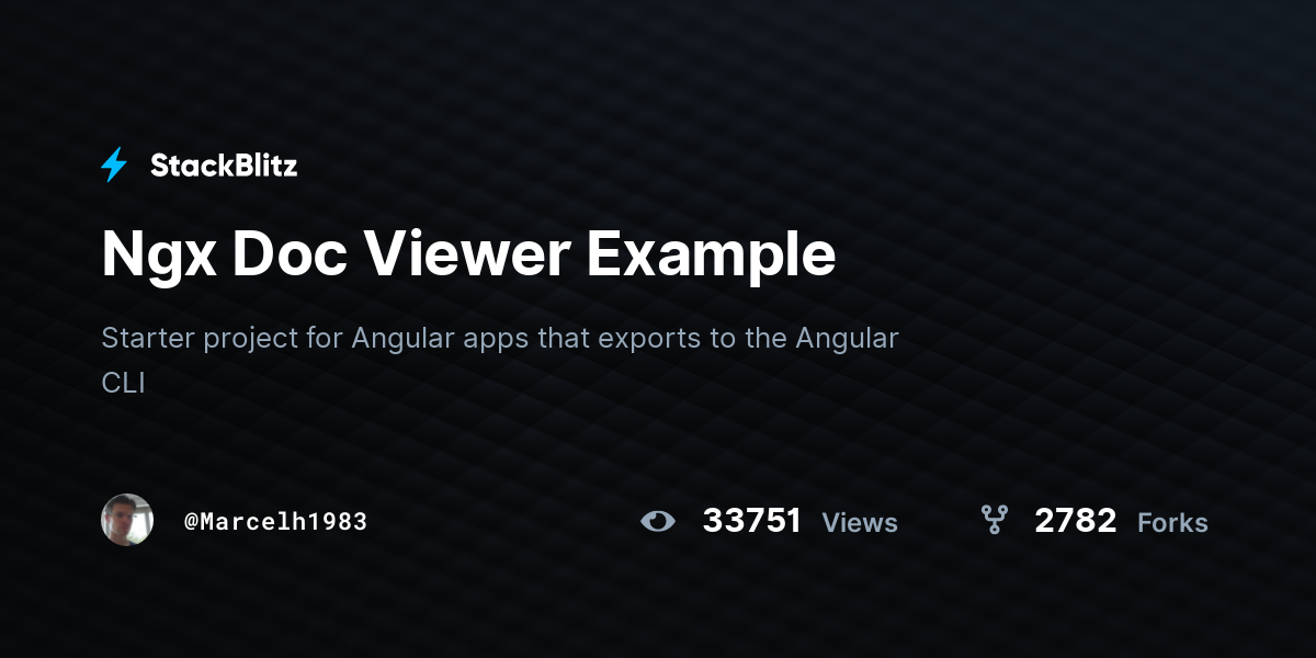 Ngx Doc Viewer Example - StackBlitz