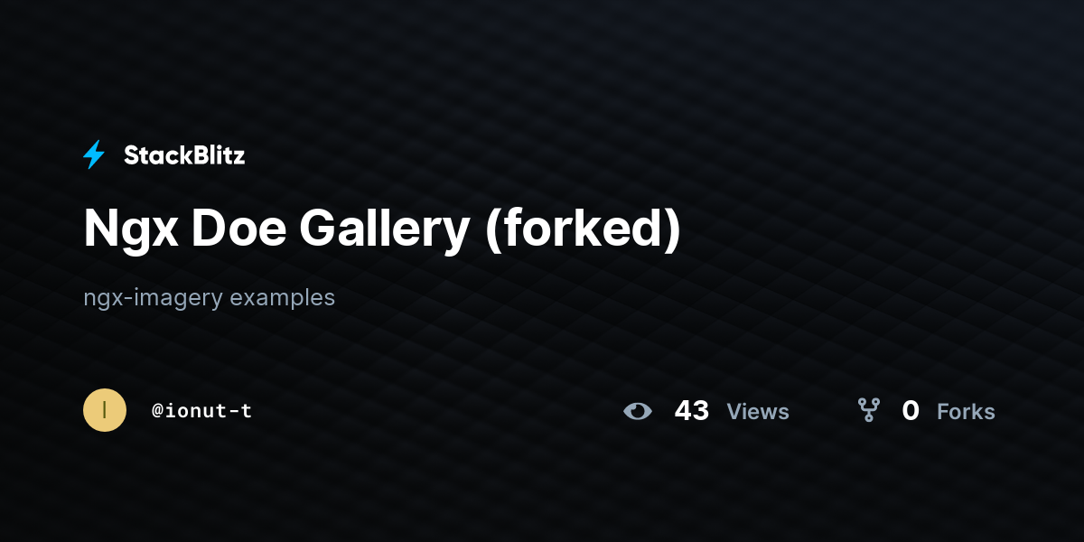 Ngx Doe Gallery (forked) - StackBlitz