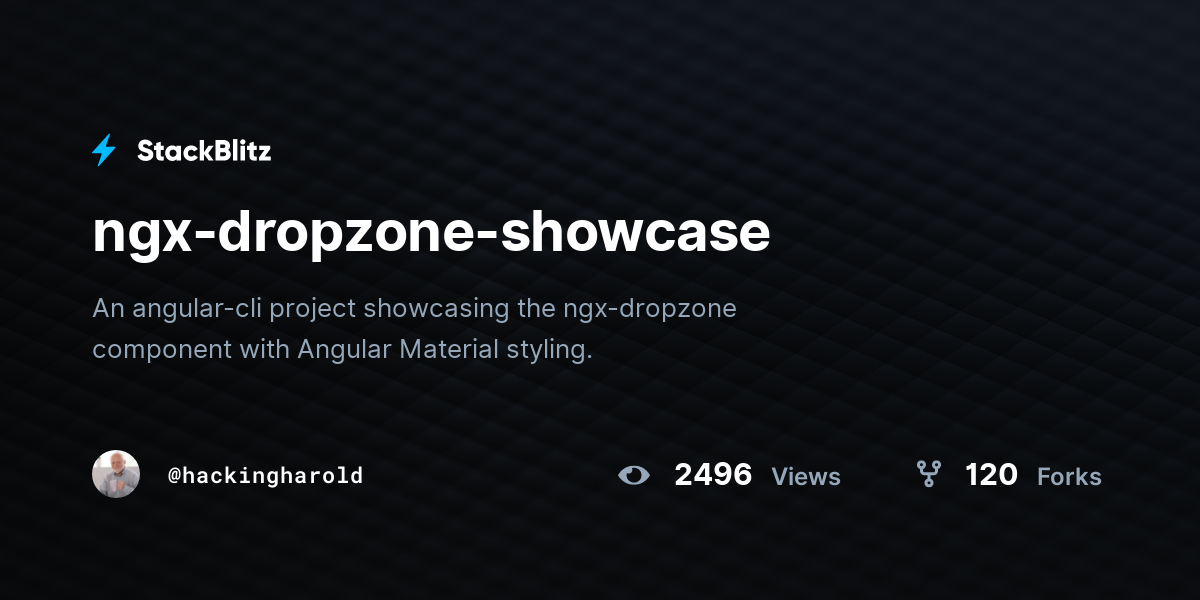 ngx-dropzone-showcase - StackBlitz