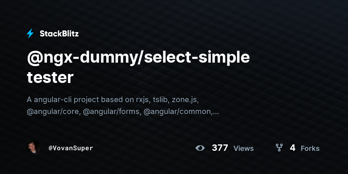 @ngx-dummy/select-simple tester - StackBlitz