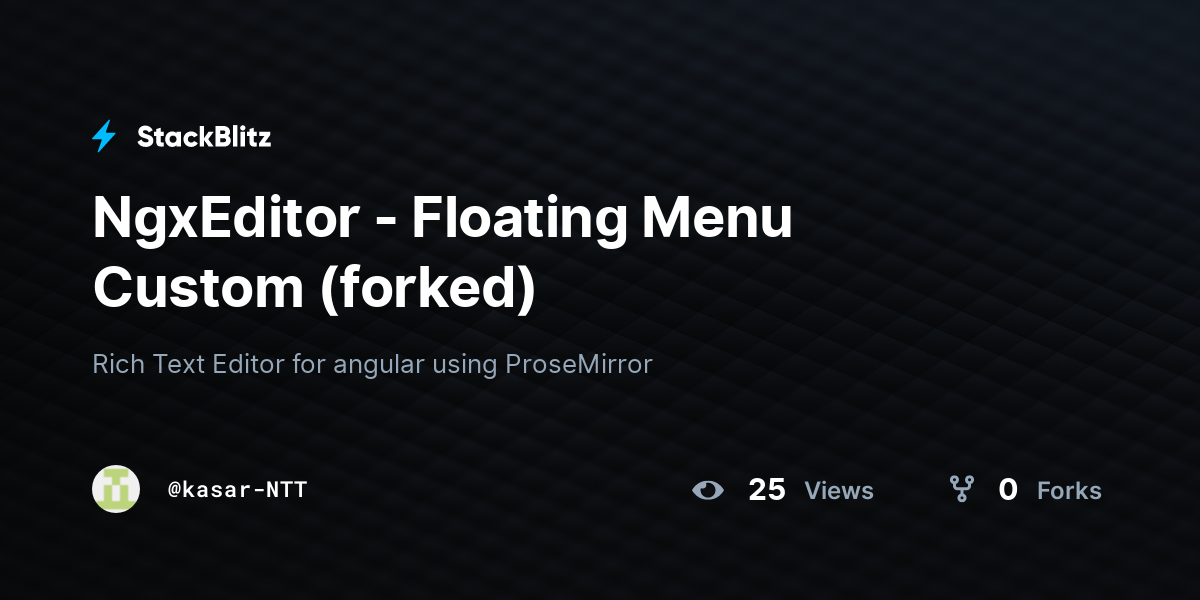 NgxEditor - Floating Menu Custom (forked) - StackBlitz
