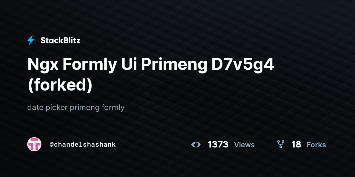Ngx Formly Ui Primeng D7v5g4 (forked) - StackBlitz