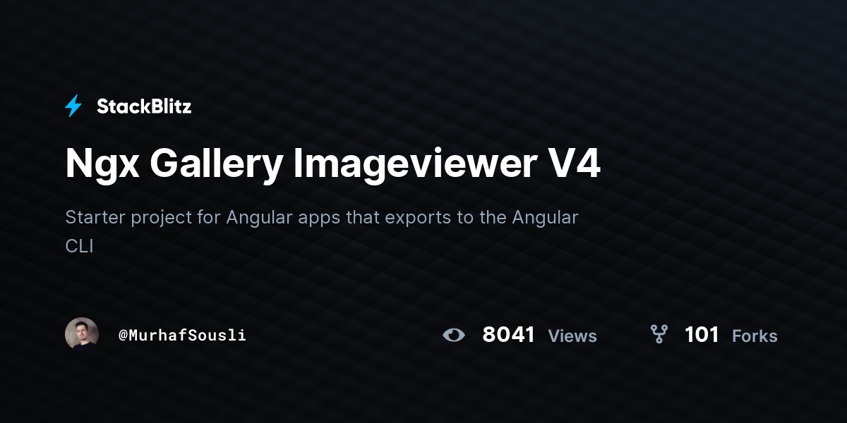Ngx Gallery Imageviewer V4 - StackBlitz