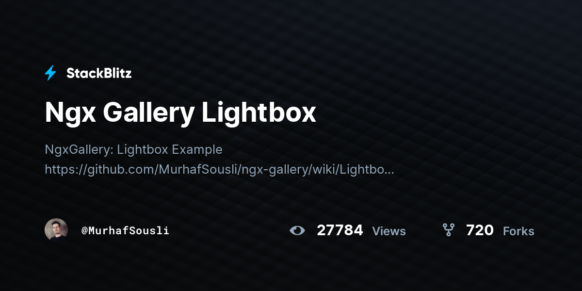 Ngx Gallery Lightbox - StackBlitz