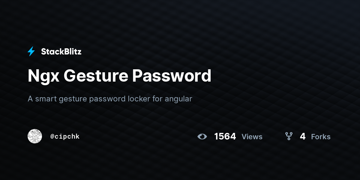 Ngx Gesture Password - StackBlitz