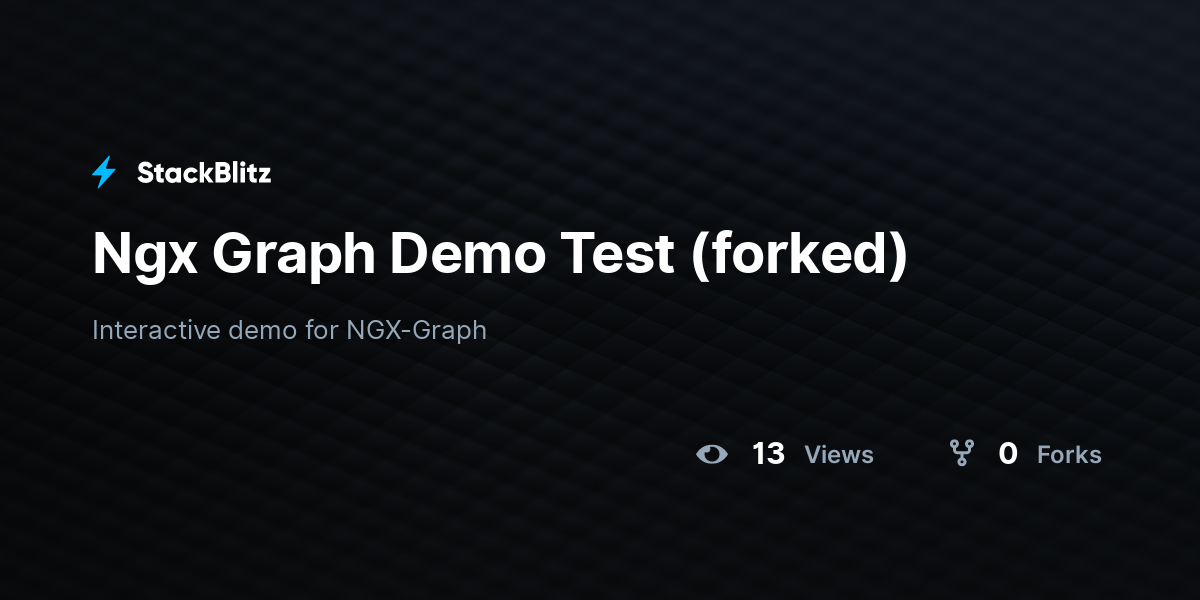 Ngx Graph Demo Test (forked) - StackBlitz