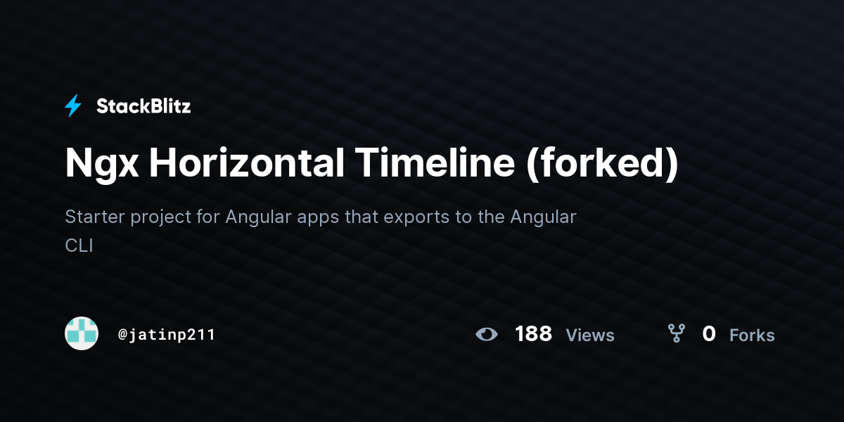Ngx Horizontal Timeline (forked) - StackBlitz
