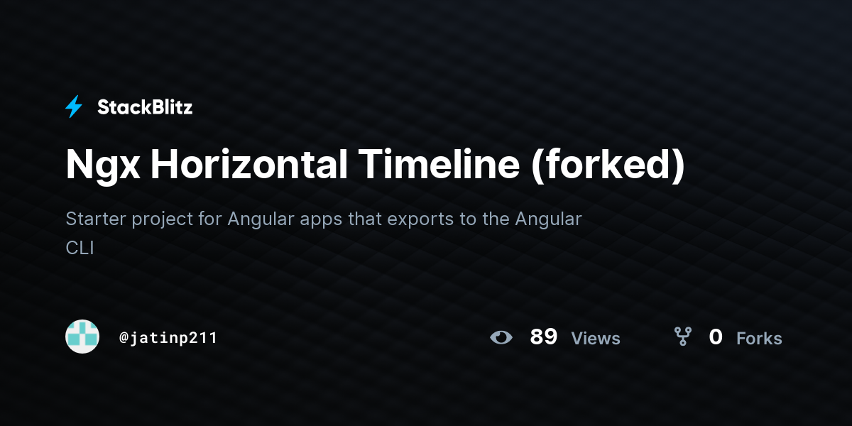 Ngx Horizontal Timeline (forked) - StackBlitz