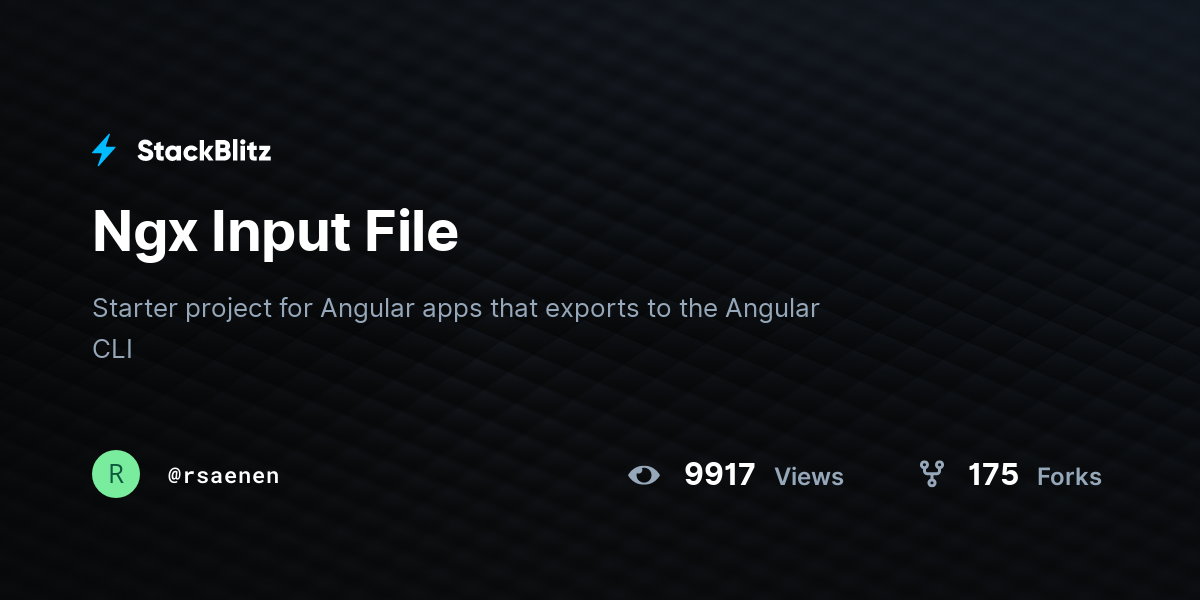 Ngx Input File - StackBlitz