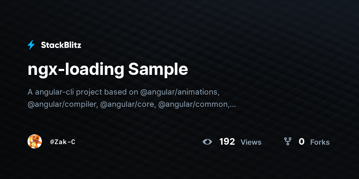 ngx-loading Sample - StackBlitz