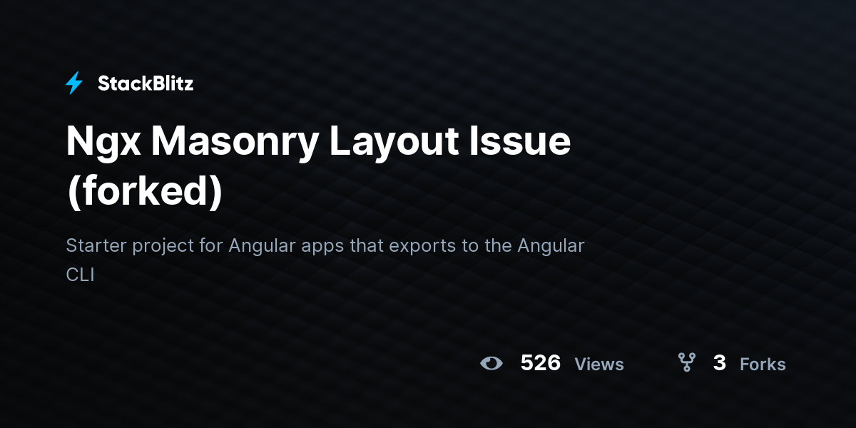 Ngx Masonry Layout Issue (forked) - StackBlitz