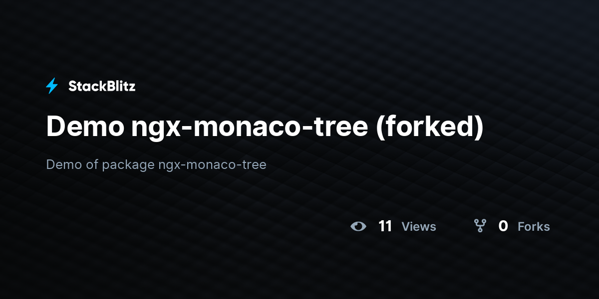 Demo ngx-monaco-tree (forked) - StackBlitz