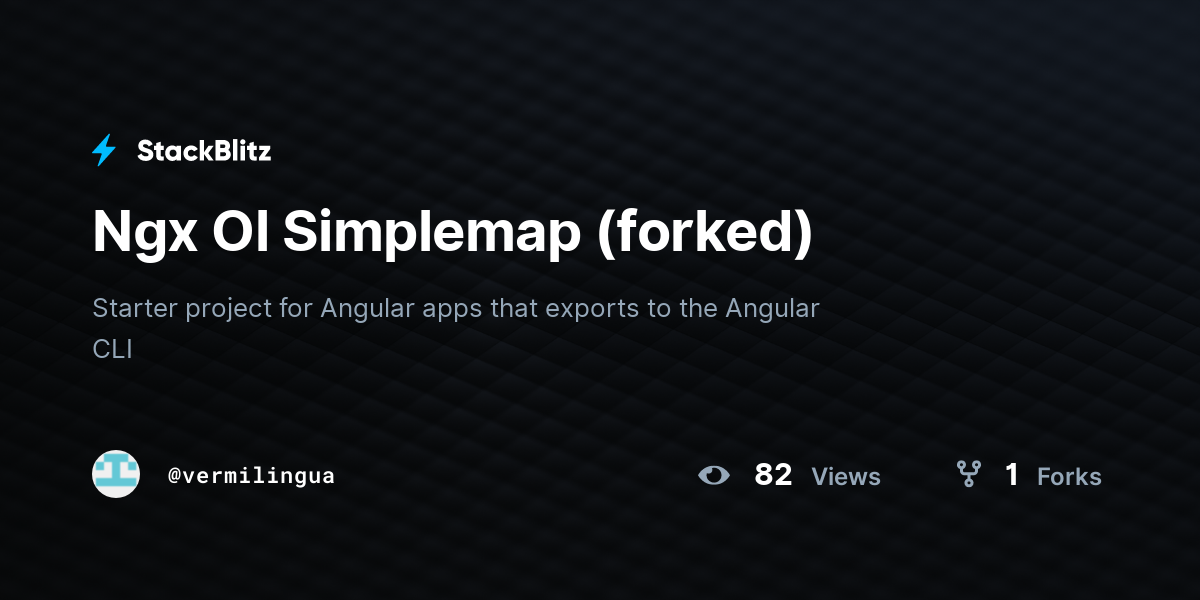 Ngx Ol Simplemap (forked) - StackBlitz