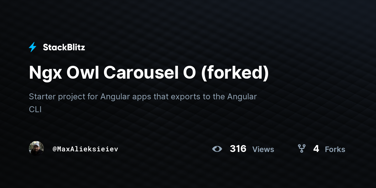 Ngx Owl Carousel O (forked) - StackBlitz