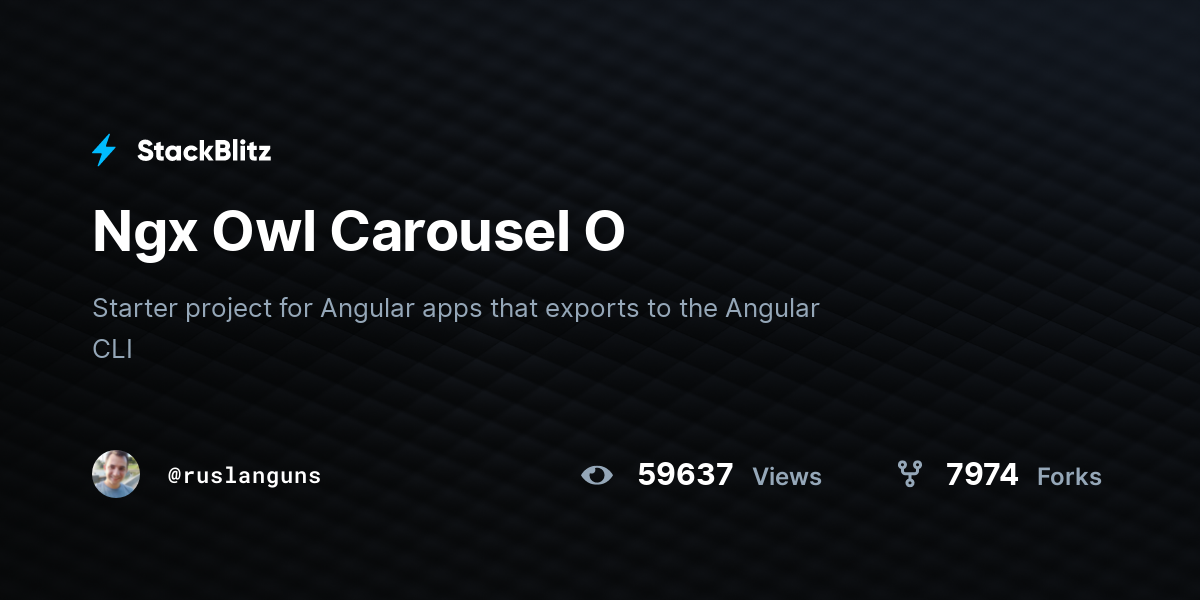 Ngx Owl Carousel O - StackBlitz