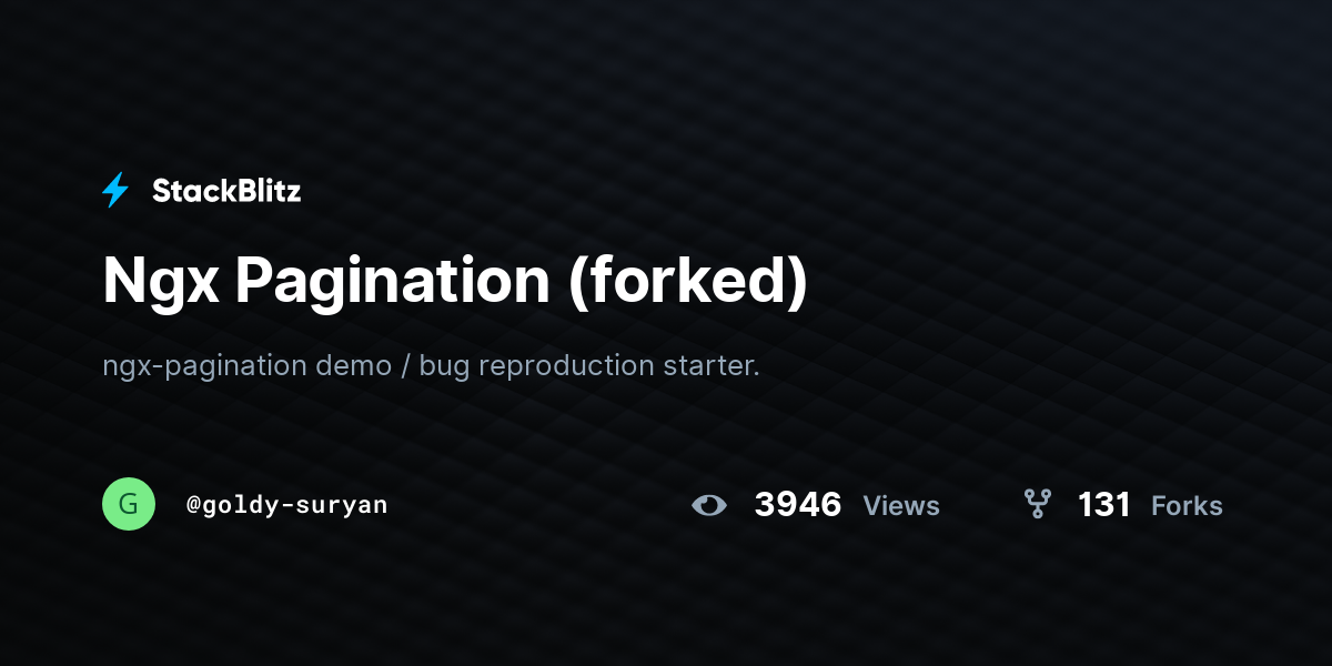 Ngx Pagination (forked) - StackBlitz