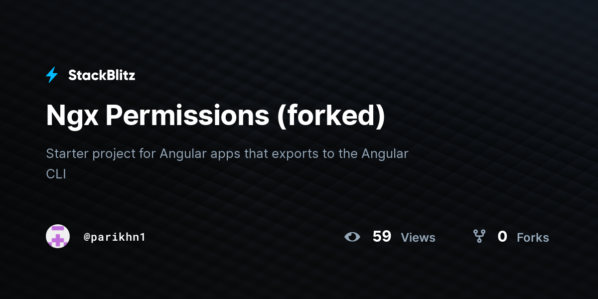 Ngx Permissions (forked) - StackBlitz