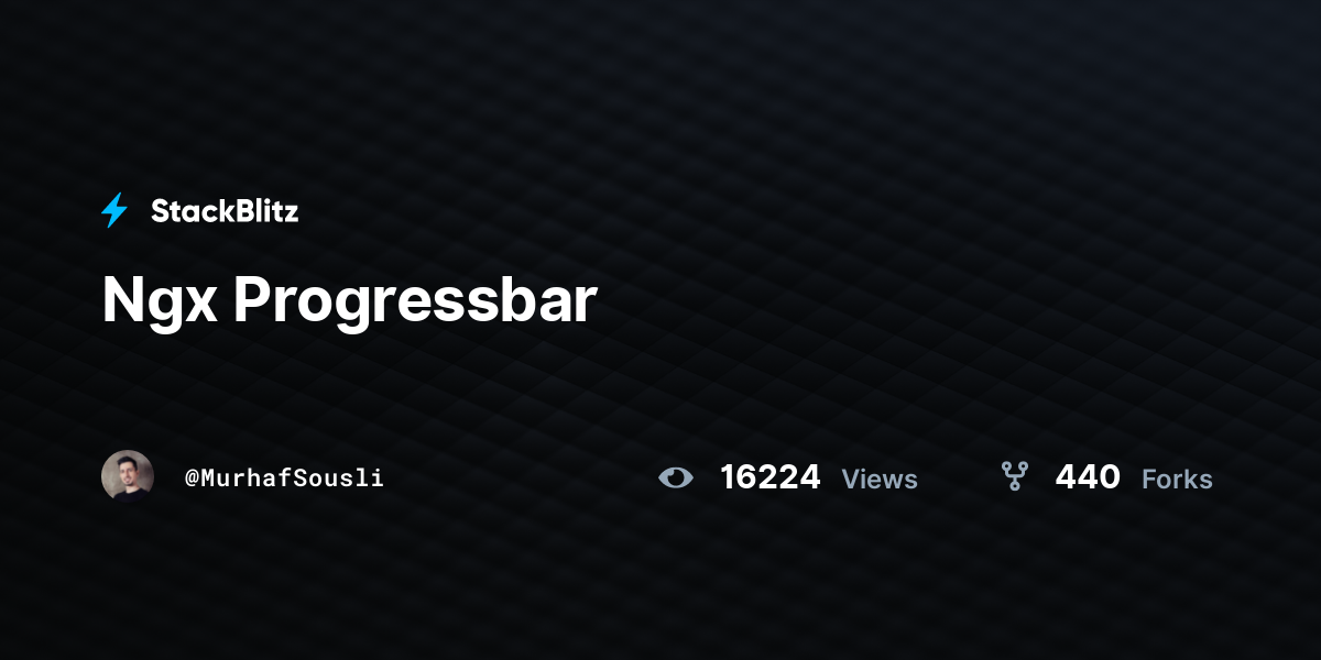 Ngx Progressbar - StackBlitz
