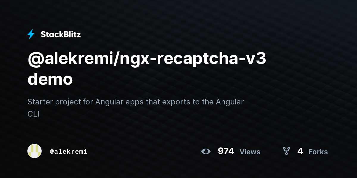 @alekremi/ngx-recaptcha-v3 demo - StackBlitz