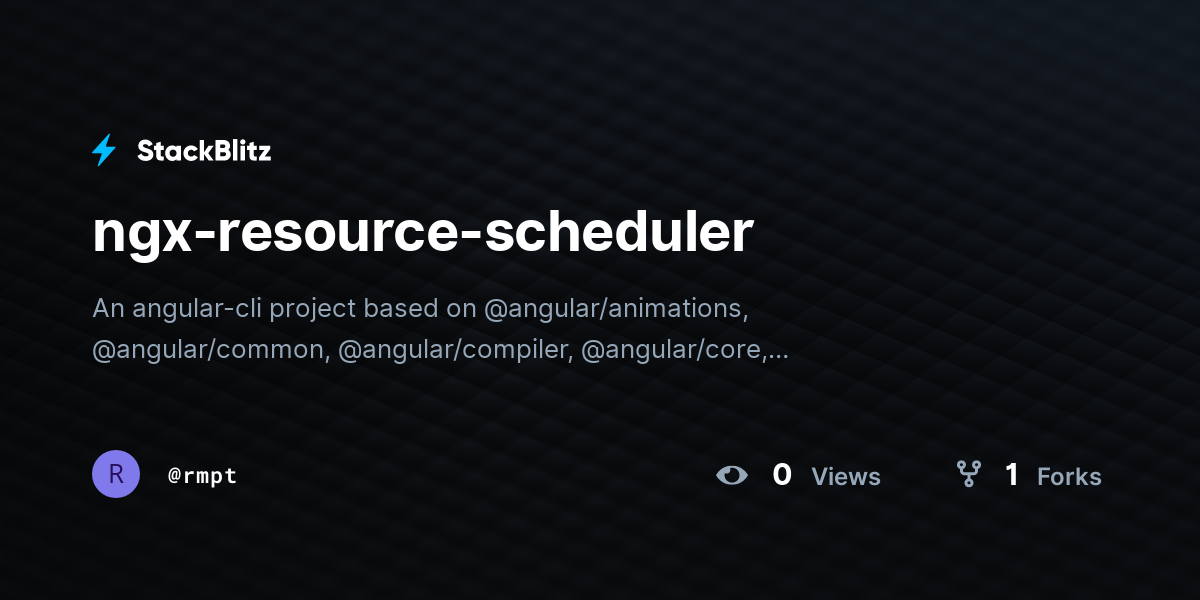 ngx-resource-scheduler - StackBlitz