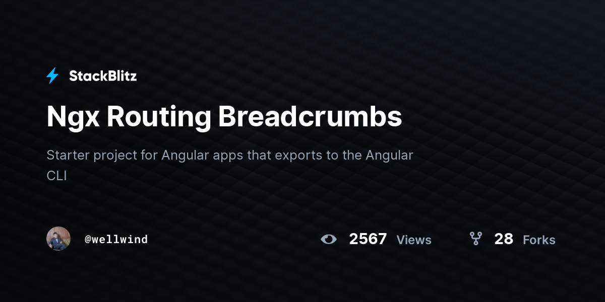 Ngx Routing Breadcrumbs - StackBlitz