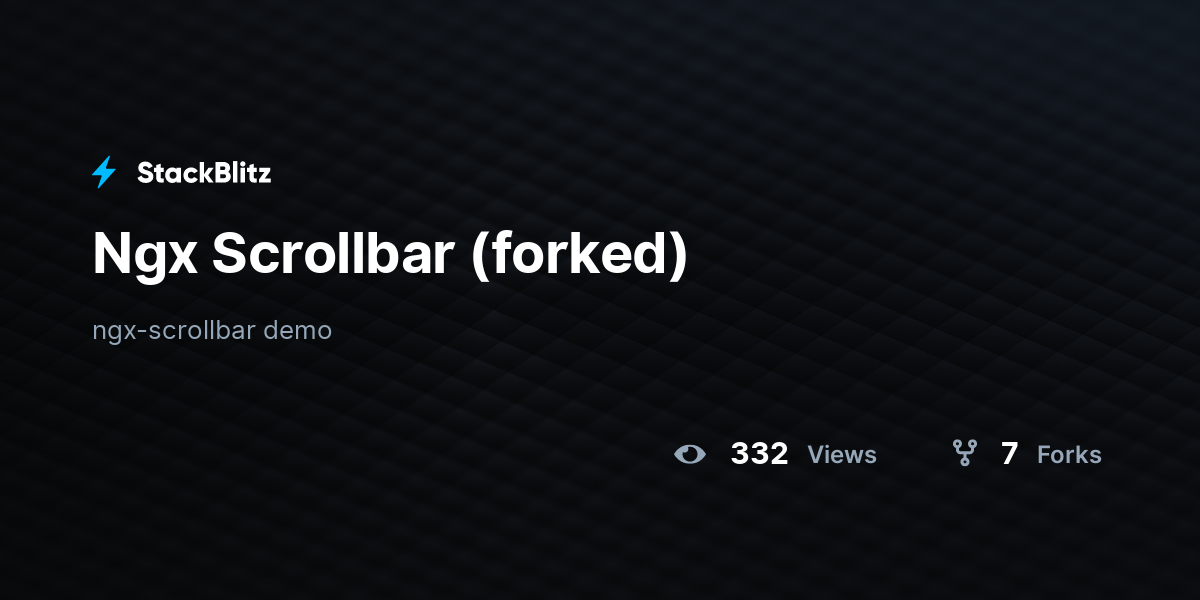 Ngx Scrollbar (forked) - StackBlitz