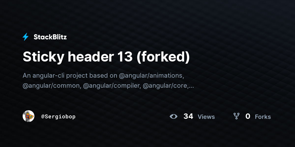 Sticky header 13 (forked) - StackBlitz