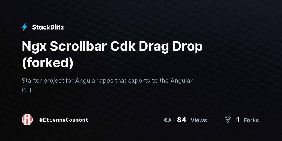 Ngx Scrollbar Cdk Drag Drop (forked) - StackBlitz