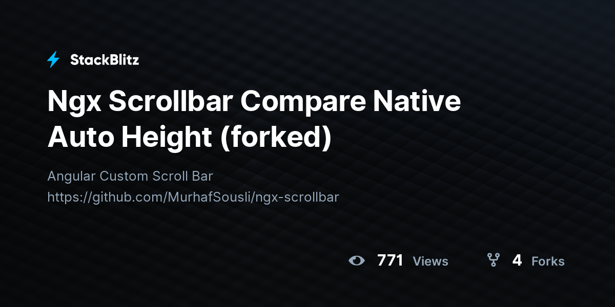 Ngx Scrollbar Compare Native Auto Height (forked) - StackBlitz