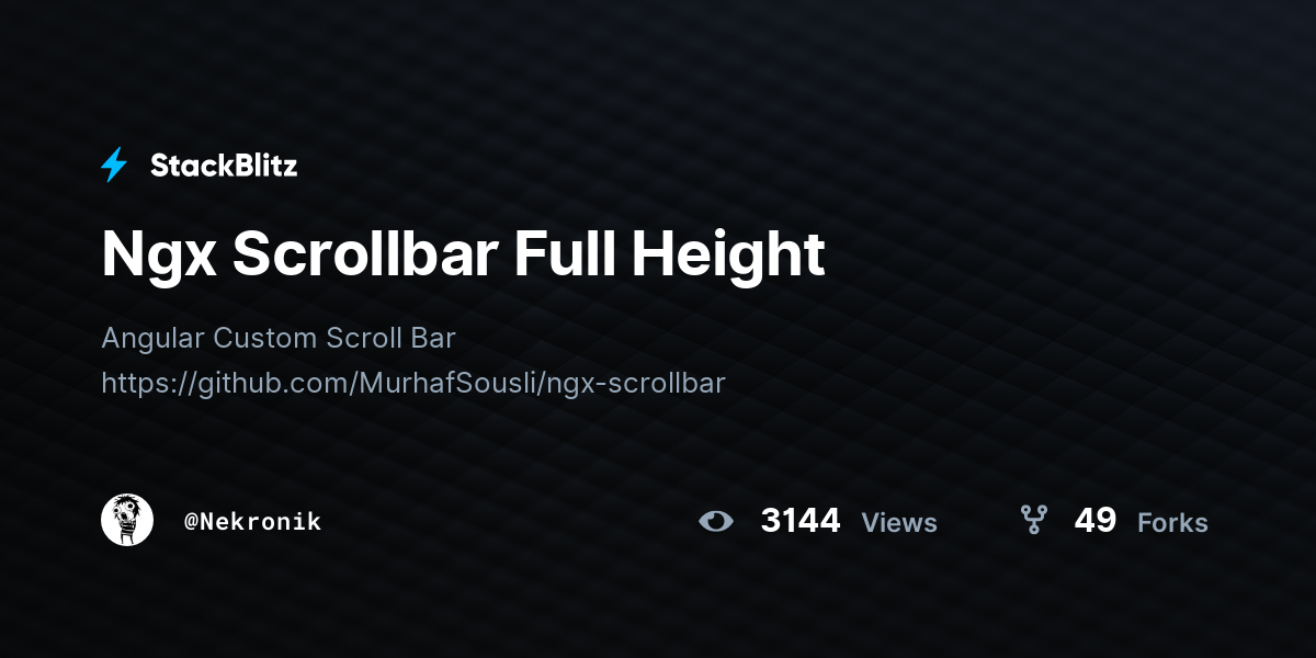 Ngx Scrollbar Full Height - StackBlitz