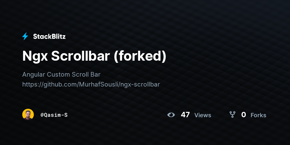 Ngx Scrollbar (forked) - StackBlitz
