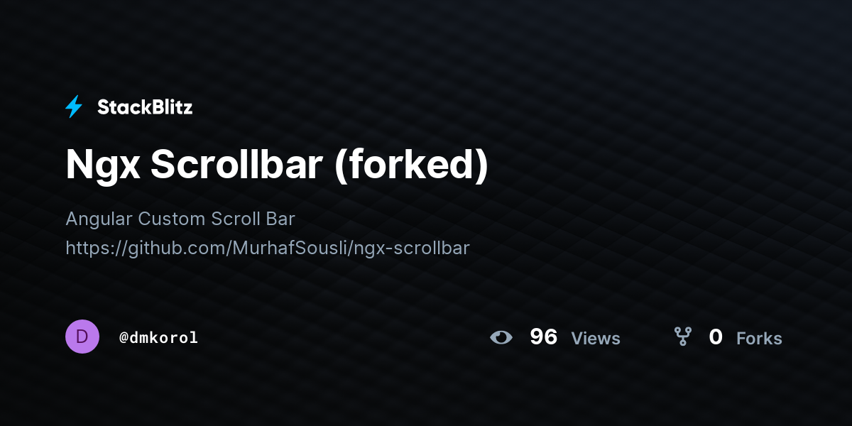 Ngx Scrollbar (forked) - StackBlitz