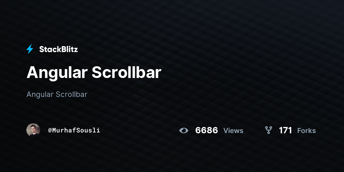 Angular Starter StackBlitz