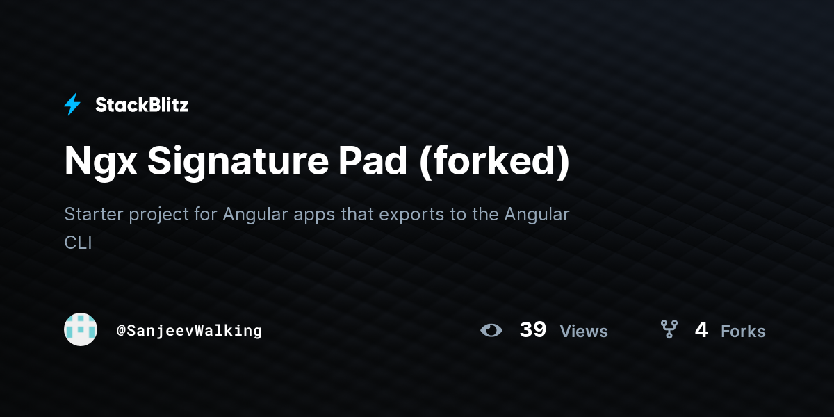 Ngx Signature Pad (forked) - StackBlitz