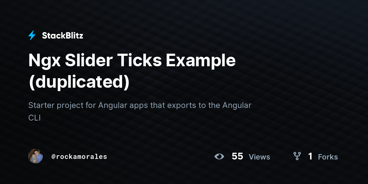 Ngx Slider Ticks Example (duplicated) - StackBlitz