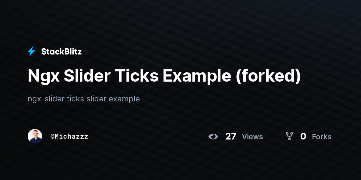 Ngx Slider Ticks Example (forked) - StackBlitz