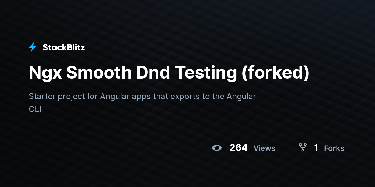 Ngx Smooth Dnd Testing (forked) - StackBlitz