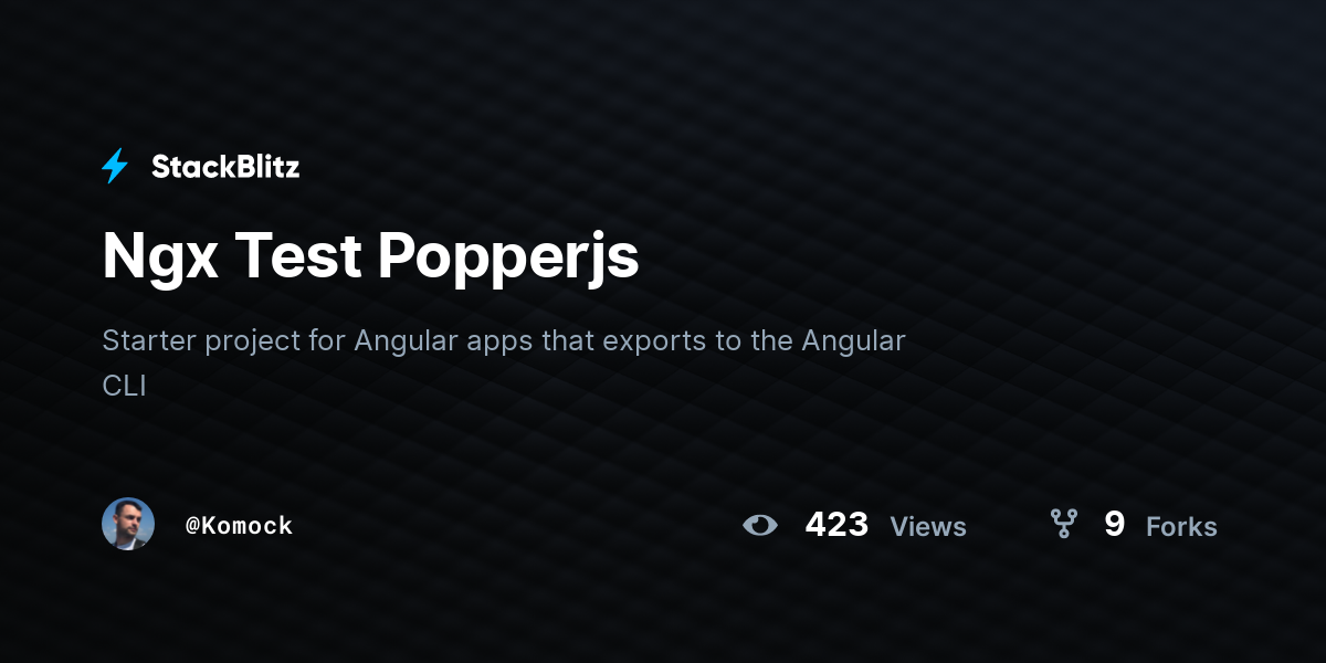 Ngx Test Popperjs - StackBlitz