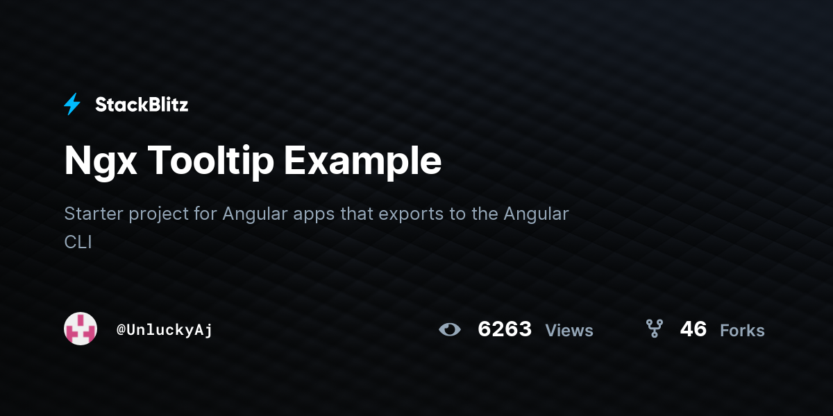 Ngx Tooltip Example - StackBlitz