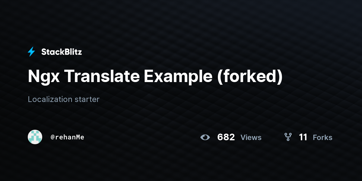 Ngx Translate Example (forked) - StackBlitz