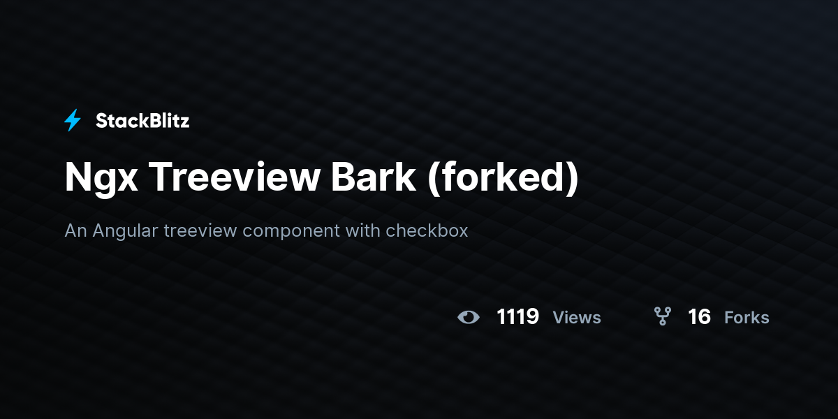 Ngx Treeview Bark (forked) - StackBlitz