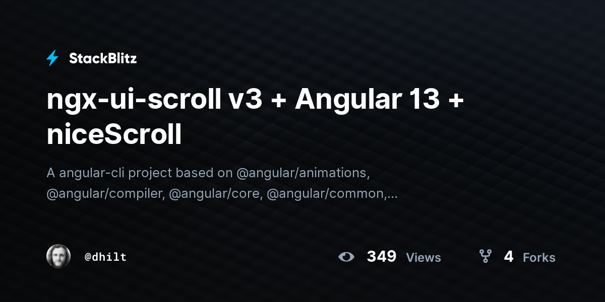 ngx-ui-scroll v3 + Angular 13 + niceScroll - StackBlitz