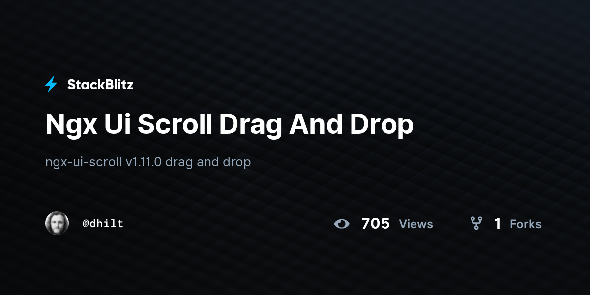 Ngx Ui Scroll Drag And Drop - StackBlitz