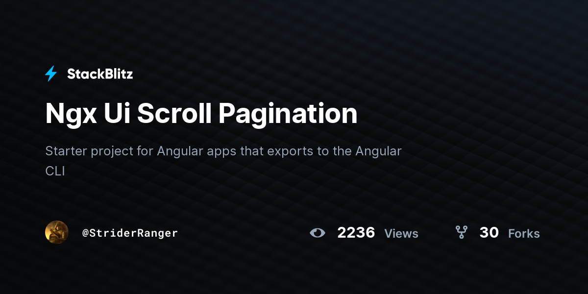Ngx Ui Scroll Pagination - StackBlitz