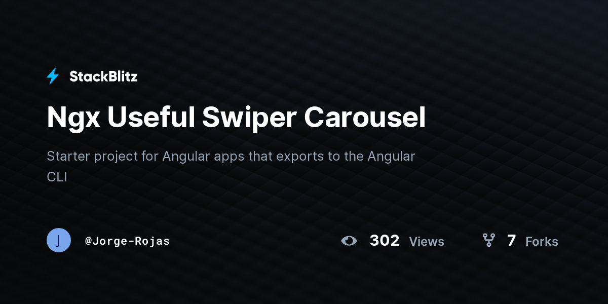 Ngx Useful Swiper Carousel - StackBlitz