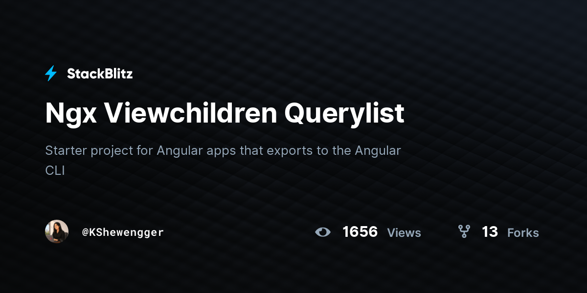 Ngx Viewchildren Querylist - StackBlitz