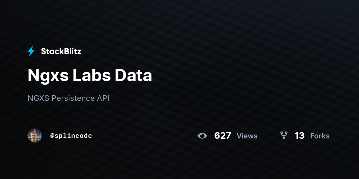 Ngxs Labs Data - StackBlitz
